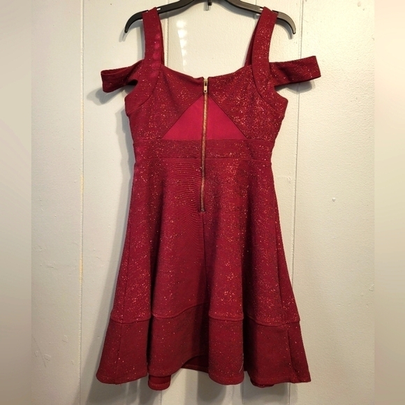 Honey and Rosie small dark red sparkle party dress - Picture 11 of 16